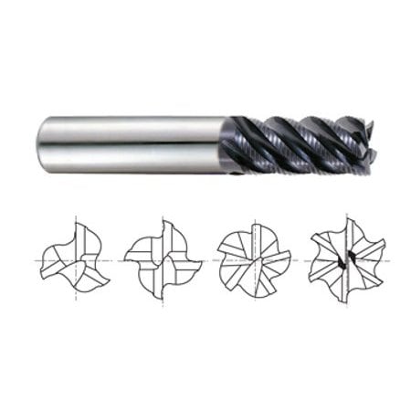 Yg-1 Tool 4 Flute Long Length 45 Deg Helix Rougher Jet-Power Carbide 95109